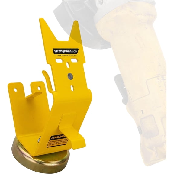 Strong Hand Tools MGH4510 Magnetic Power Grinder Rest, Mag Base Model, Wrench Storage, Spare Disc Holder, Cable Wrap Hook, Holds Up to 5" Grinders 1 Pack