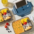 thumbnail image 1 of Strong & Healthy Glass Meal Prep Containers, 2 Compartments - Portion Control, Lunch Container Set, Food Storage, Airtight Lids, Oven & Freezer Safe, Leak-Proof Bento Box, 1 of 6