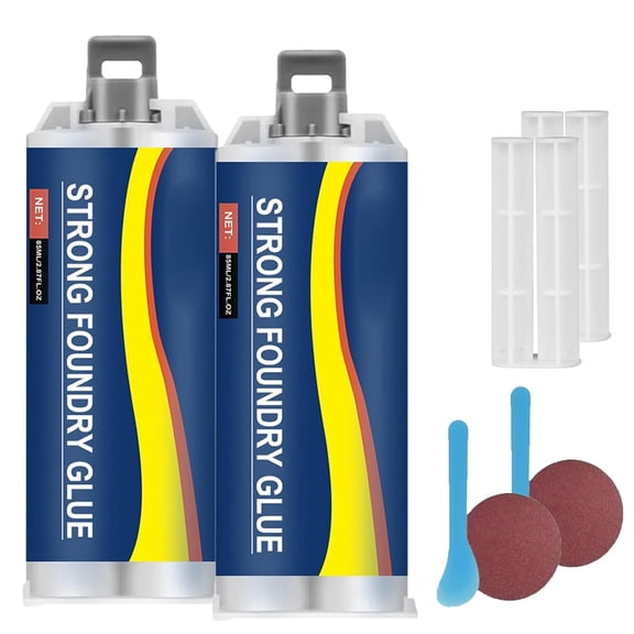 Strong High Temp Foundry Glue for Metal Repair, Iron-Like Strength Casting Adhesive for Metal, Plastic, Ceramic, Wood & Glass Repair