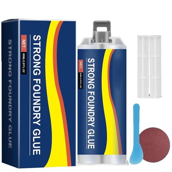 Strong High Temp Foundry Glue for Metal Repair, Iron-Like Strength Casting Adhesive for Metal, Plastic, Ceramic, Wood & Glass Repair