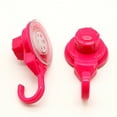 thumbnail image 1 of Strong Hold Vacuum Suction Cup Hooks Shower-Kitchen Walls Organizer Loofah Set of 2 Pink, 1 of 5