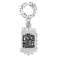 thumbnail image 1 of Strong In The Lord Stainless Steel or 18k Gold Premium Swivel Dog Tag Keychain, 1 of 9