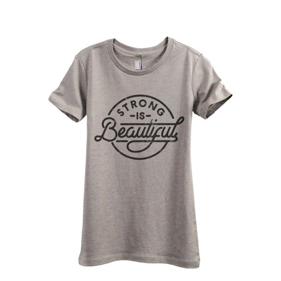 Strong Is Beautiful Women's Fashion Relaxed T-Shirt Tee Heather Tan Small