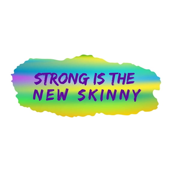 Strong Is The New Skinny Fitness Motivation Workout Quote Vinyl Wall Decal Wall Art Sticker Designs Vinyl Stickers For Home House Walls Rooms Windows Bedroom Decoration Size (28x28 inch)