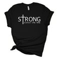 thumbnail image 1 of Strong Joshua One Nine Christian Unisex Ladies Design Christian T-shirt Graphic Tee-Black-xxl, 1 of 4