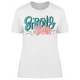 thumbnail image 1 of Strong Lady Hand Drawn T-Shirt Women -Image by Shutterstock, Female x-Large, 1 of 2