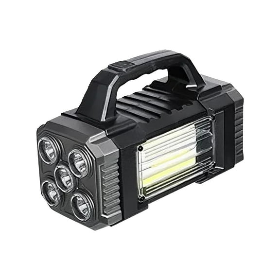 Strong Light Flashlight Outdoor Long-range Handheld Searchlight Solar Charging Flashlight Household Handheld Light