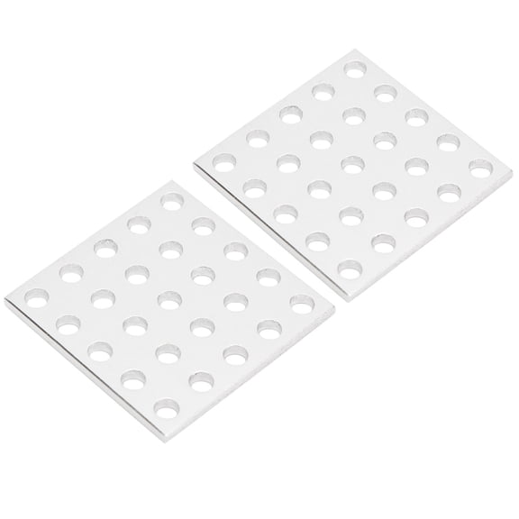 Strong Lightweight Aluminum Grid Plate, Perfect for DIY Projects Industrial Parts, 2,Pack, 40x40mm Size