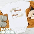 thumbnail image 1 of Strong Like My Mom Onesie Cute Baby Onesies, Funny Onsie, Baby Reveal, Gift For Mom, Gymnastic Baby Onesie, Kids Tshirt, Kid Raglan 365 Cute Baby Onesie, BABY BODYSUIT LAT 4424, 1 of 3