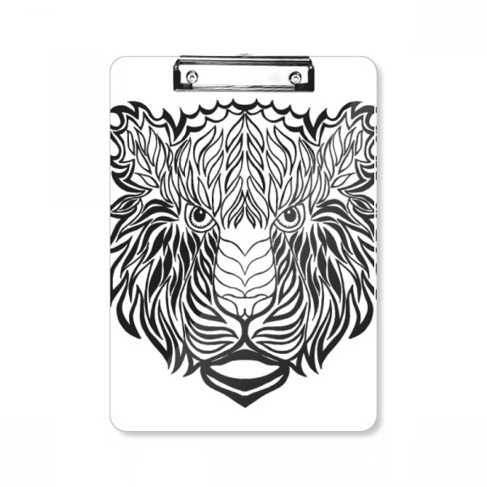 Strong Lion Animal Portrait Sketch Clipboard Folder Writing Pad Backing Plate A4