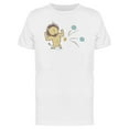 thumbnail image 1 of Strong Lion Cartoon T-Shirt Men -Image by Shutterstock, Male Small, 1 of 2