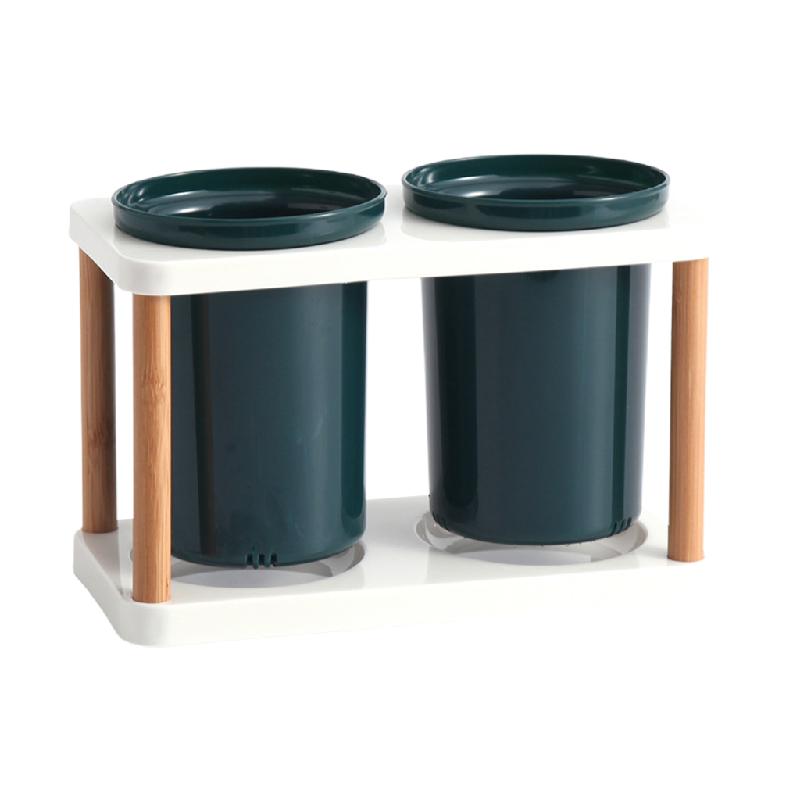 Strong Load Bear Draining Shelf Rack Not Easy to Break Double Barrel ...