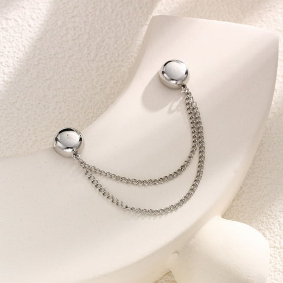 Strong Magnet Sweater Shawl Chain for Women Clips Antique Cardigan Clip Collar Holders Vintage Decorations Dress Sweater Collar Brooch Magnetic Pins Straps Anti-slip Chain