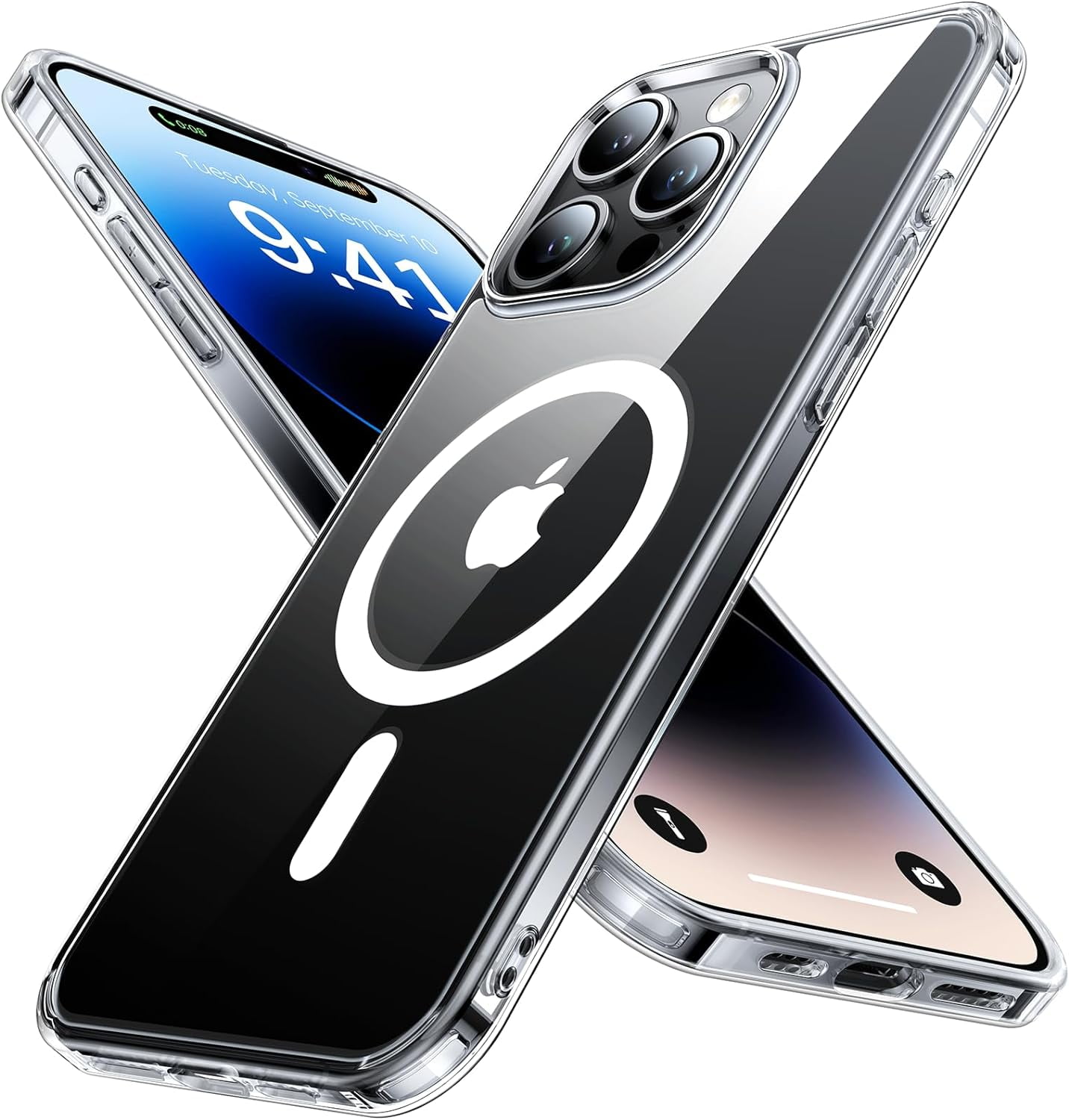 Strong Clear for iPhone 15 Pro Max Case, [Never Yellow