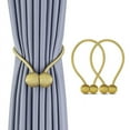 thumbnail image 1 of Strong Magnetic Curtain Buckle Curtain Tiebacks Magnetic Window Clips Tie Band Backs Holders European Style For Home Decoration 16 inch,2PCS,Gold, 1 of 11