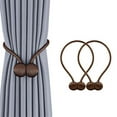 thumbnail image 1 of Strong Magnetic Curtain Buckle Curtain Tiebacks Magnetic Window Clips Tie Band Backs Holders European Style For Home Decoration 16 inch,2PCS,Dark Coffee, 1 of 11