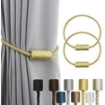 thumbnail image 1 of Strong Magnetic Curtain Tiebacks Outdoor Elegant Decorative Tie Backs Modern Rope Tiebacks for Drapes Window Curtain Holdbacks for Draperies- Black, 1 of 6