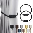 thumbnail image 1 of Strong Magnetic Curtain Tiebacks Outdoor Elegant Decorative Tie Backs Modern Rope Tiebacks for Drapes Window Curtain Holdbacks for Draperies- Black, 1 of 6