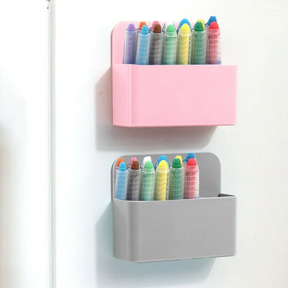 Strong Dry Erase Marker Holder for Whiteboard Refrigerator, Pen Pencil Organizer with Generous Compartments, Locker Accessories for Classroom Home Office Organization