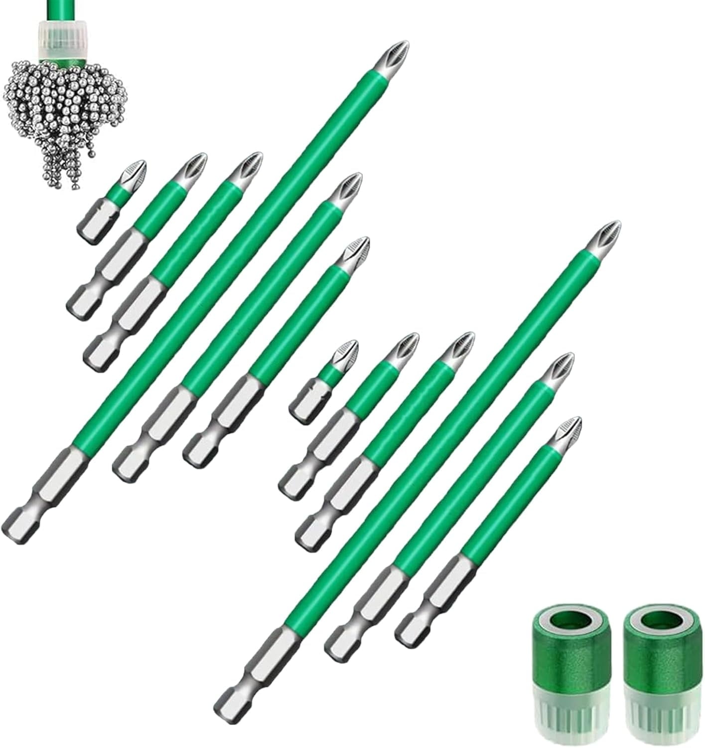 Strong Magnetic Durability Screwdriver Drill Bit Set, Anti-Slip Magnetic Electric Screwdriver Set, Electric Precision Screwdriver Set, 25 50 65 70 90 150mm