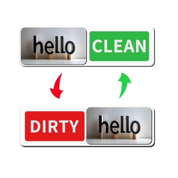 Strong Magnetic Hello Sliding Dishwasher Magnet - Clean Dirty Indicator for Kitchen, Camper & Apartment