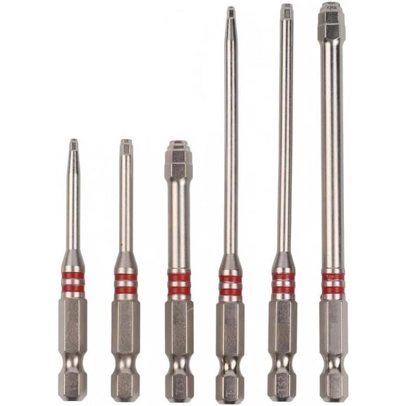 Strong Magnetic Hex Shank Screwdriver Bit Set – Pagoda-Shaped Design, One Tool Securely Fastens Nuts 1.5–6mm, for Drills & Wrenches(RL 6-Piece)