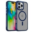 thumbnail image 1 of Strong Magnetic Phone Case for iPhone 16 Plus [Military-Grade Protection] [Metal Camera/Keys] Compatible with MagSafe,Shockproof Dustproof Anti-fall Slim Thin fit Phone case,Darkblue, 1 of 5