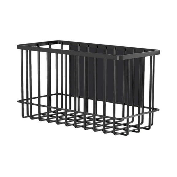 Strong Magnetic Refrigerator Storage Basket, No Drill Hanging Organizer with Guardrail Design and Secure Hold, Space Saving Storage Rack for Kitchen, Laundry, Room, Office