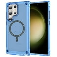 thumbnail image 1 of Strong Magnetic for Samsung Galaxy S22 Ultra Case, [10FT-Grade Drop Tested & Compatible with MagSafe] Translucent Anti-Fingerprint Anti Shockproof Protective Shell for Galaxy S22 Ultra, Blue, 1 of 8