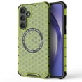 thumbnail image 1 of Strong Magnetic for Samsung Galaxy S23 Case, Military Grade Drop Protection, Compatible with MagSafe, Shockproof Anti-Fingerprint Honeycomb Pattern Translucent Slim Phone Protective Cover,Green, 1 of 1