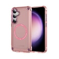 thumbnail image 1 of Strong Magnetic for Samsung Galaxy S24 Plus Case, [10FT-Grade Drop Tested & Compatible with MagSafe] Translucent Anti-Fingerprint Anti Shockproof Protective Shell for Galaxy S24 Plus, Pink, 1 of 8