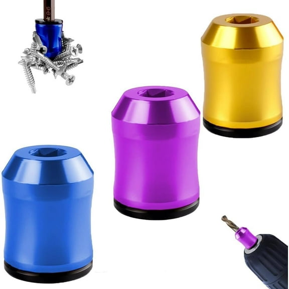 Strong Magnetic Screw Holder Ring, Screwdriver Head Magnetic Ring Bit, Universal Magnetic Screw Holder for Drill, Anti-Slip Screwdriver Holder for Power Tools, Mechanics & Carpenters (B)