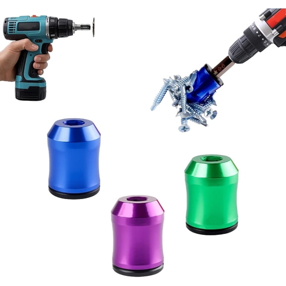 Strong Magnetic Screw Ring, 1/4 Inch/ 6.35 mm Universal Magnetic Screw Ring Bit for Hex Screwdriver and Power Bits Screwring Powerbits,PH2 Screwdriver Head Set