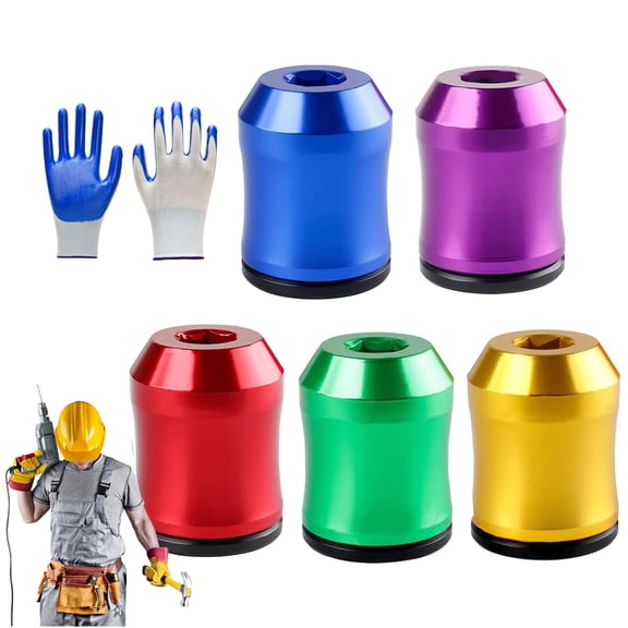 Strong Magnetic Screw Ring For Drill, Magnetizer & Demagnetizer Tool Set, Upgraded Screwdriver Head Magnetic Ring, Anti-Slip Screwdriver Holder