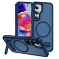 thumbnail image 1 of Strong Magnetic & Seamless Stand Designed for Samsung Galaxy S24 Case, Compatible with MagSafe, for Galaxy S24 Phone Case, Ultra Slim Frosted Matte Non Slip Drop Protection, Royalblue+Blue, 1 of 7