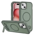 thumbnail image 1 of Strong Magnetic & Seamless Stand Designed for iPhone 14 / 13 Case, Compatible with MagSafe, for iPhone 14 / 13 Phone Case, Ultra Slim Frosted Matte Non Slip Drop Protection, Gray Green+Green, 1 of 7