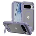 thumbnail image 1 of Strong Magnetic & Seamless Stand for Google Pixel 9 Pro XL Case, Compatible with MagSafe, for Google Pixel 9 Pro XL Phone Case, Ultra Slim Frosted Matte Non Slip Drop Protection, Lightpurple+Clear, 1 of 7
