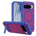 thumbnail image 1 of Strong Magnetic & Seamless Stand for Google Pixel 9 Pro XL Case, Compatible with MagSafe, for Google Pixel 9 Pro XL Phone Case, Ultra Slim Frosted Matte Non Slip Drop Protection, Blue+Rose, 1 of 7