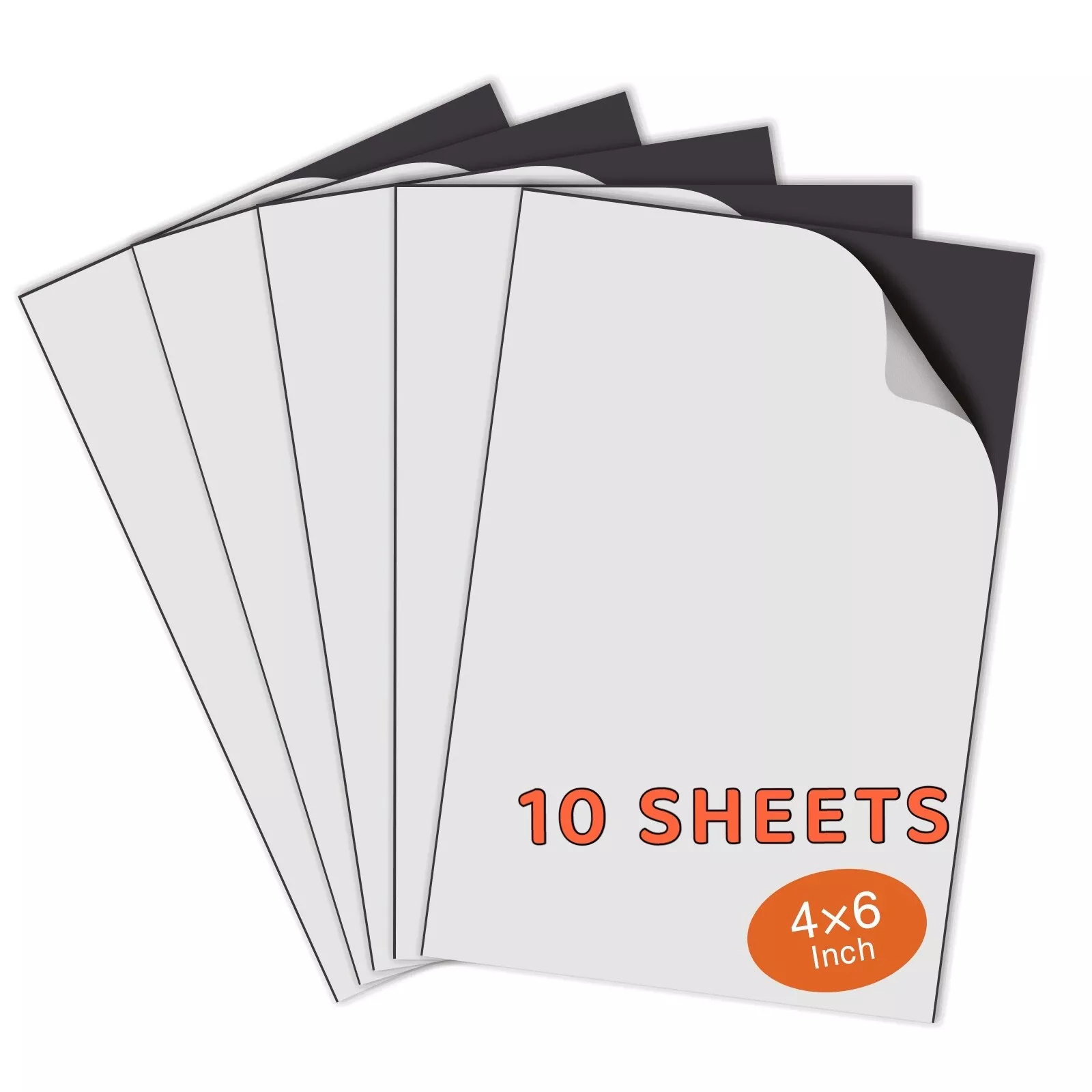 Strong Magnetic Sheets With Adhesive Backing - 4X6" 10 Pack For Photos, Dies