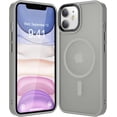 thumbnail image 1 of Strong Magnetic for iPhone 11 Case Compatible with Magsafe, [13FT Drop Resistant] Translucent Matte Skin Feeling Back, Aluminum Alloy Keys Shockproof Phone Case iPhone 11, Titanium Gray, 1 of 14