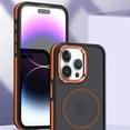 thumbnail image 1 of Strong Magnetic for iPhone 11 Pro Max Case, [Compatible with Magsafe] [Drop Protection] Slim Shockproof Translucent Visible Logo Viewing Protective Phone Case Cover for iPhone 11 Pro Max, Orange, 1 of 11