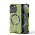 thumbnail image 1 of Strong Magnetic for iPhone 12 Pro Max Case, Military Grade Drop Protection, Compatible with MagSafe, Shockproof Anti-Fingerprint Honeycomb Pattern Translucent Slim Phone Protective Cover,Green, 1 of 1