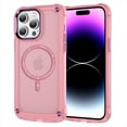 thumbnail image 1 of Strong Magnetic for iPhone 13 Case, [10FT-Grade Drop Tested & Compatible with MagSafe] Translucent Anti-Fingerprint Anti Shockproof Protective Shell for iPhone 13 6.1 Inch, Pink, 1 of 7