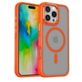 thumbnail image 1 of Strong Magnetic for iPhone 13 Case, Military Grade Drop Protection, Compatible with MagSafe, [Metal Keys]Shockproof Translucent Matte Hard Back Soft Slim Phone Protective Case,Orange, 1 of 5