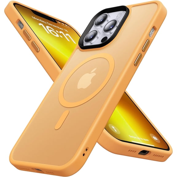 Strong Magnetic for iPhone 13 Pro Case, Compatible with MagSafe, Military-Grade Protection, Yellowing Resistant, Scratch-Resistant Back, Magnetic Phone Case for iPhone 13 Pro,Lemon Yellow