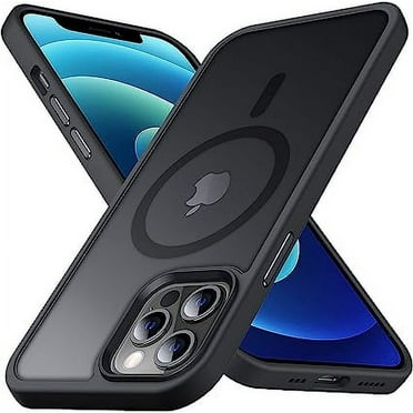 Strong Magnetic for iPhone 13 Pro Case, [Compatible with Magsafe] [Military Grade Drop Protection] Protective Shockproof Translucent Slim Phone Case for iPhone 13 Pro, Black