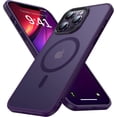 thumbnail image 1 of Strong Magnetic for iPhone 13 Pro Max Case, [Compatible with Magsafe][Military Grade Drop Protection] Protective Shockproof Translucent Matte Slim Phone Case for iPhone 13 Pro Max, Deep Purple, 1 of 12
