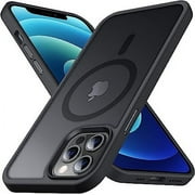 Strong Magnetic for iPhone 13 Pro Max Case, [Compatible with Magsafe] [Military Grade Drop Protection] Protective Shockproof Translucent Slim Phone Case for iPhone 13 Pro Max, Black
