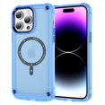 thumbnail image 1 of Strong Magnetic for iPhone 14 Case, [10FT-Grade Drop Tested & Compatible with MagSafe] Translucent Anti-Fingerprint Anti Shockproof Protective Shell for iPhone 14 6.1 Inch, Blue, 1 of 7