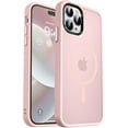 thumbnail image 1 of Strong Magnetic for iPhone 14 Pro Max Case [Compatible with Magsafe] [10FT Military Grade Protective] Translucent Matte Slim Shockproof Case for iPhone 14 Pro Max 6.7"-Pink, 1 of 7